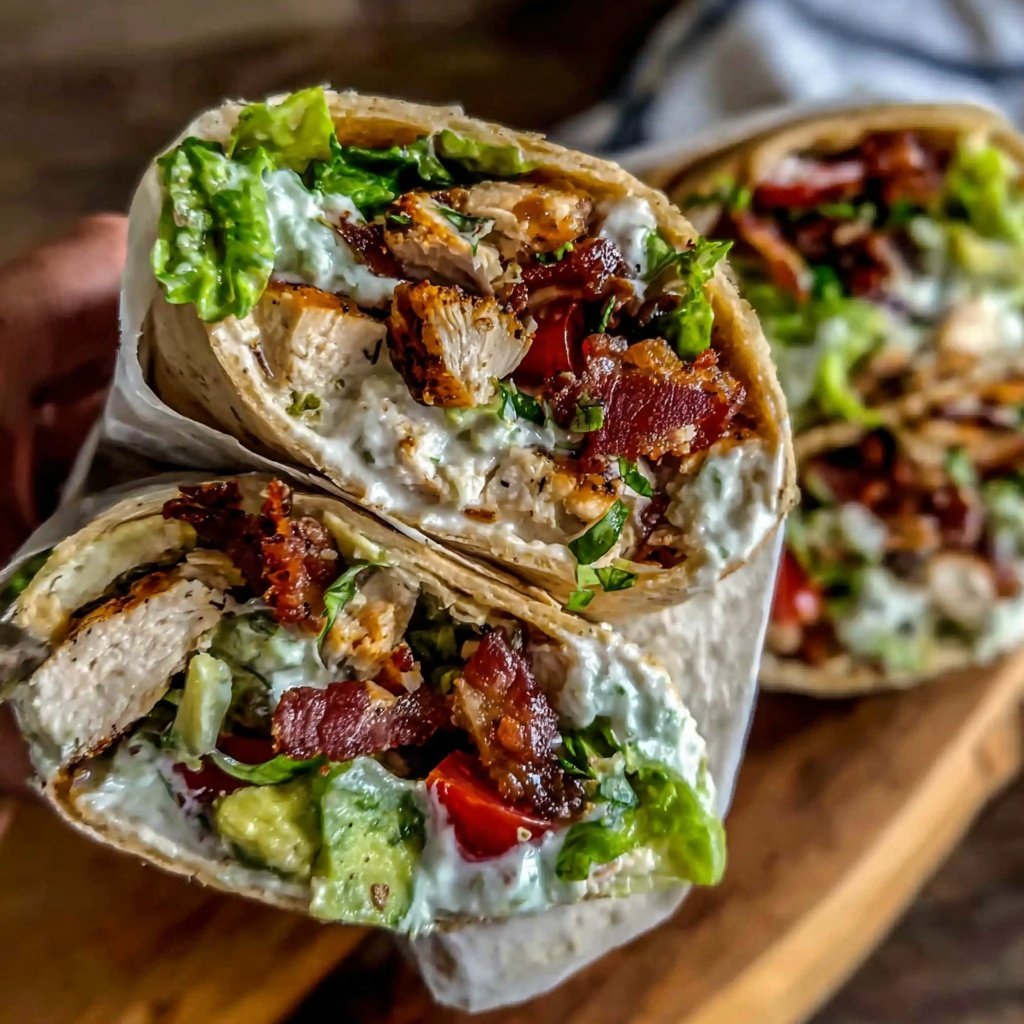 Easy Lunch Chicken Avocado Wrap