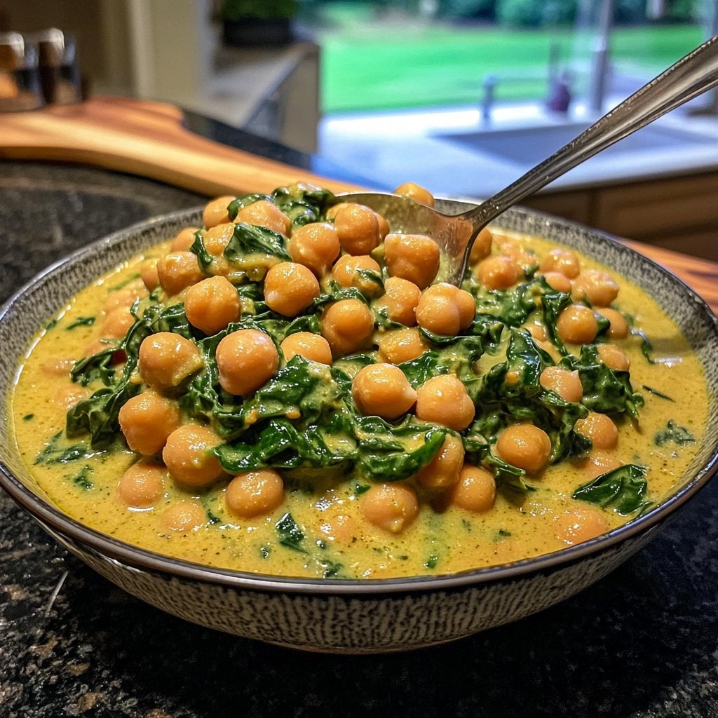 Healthy Chickpea Spinach Curry