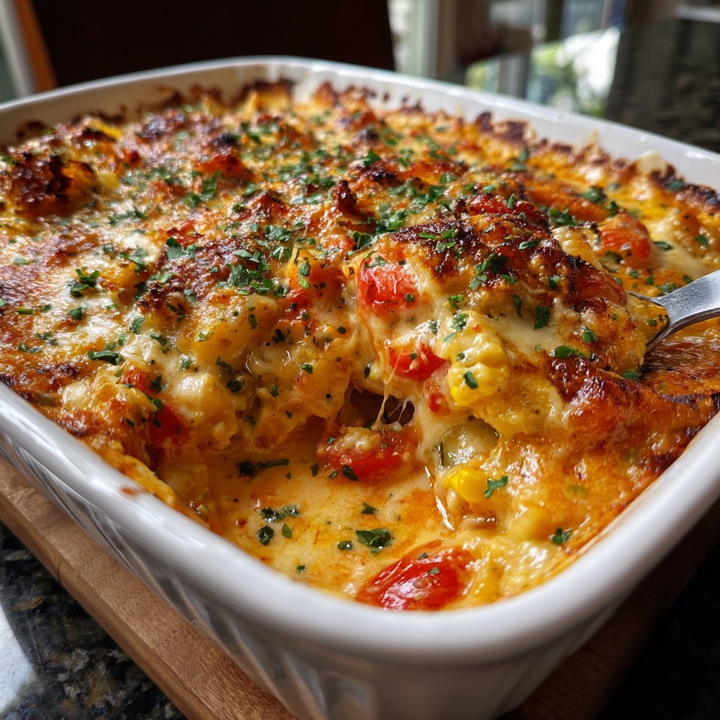 Sunday Creamy Tomato Vegetable Bake