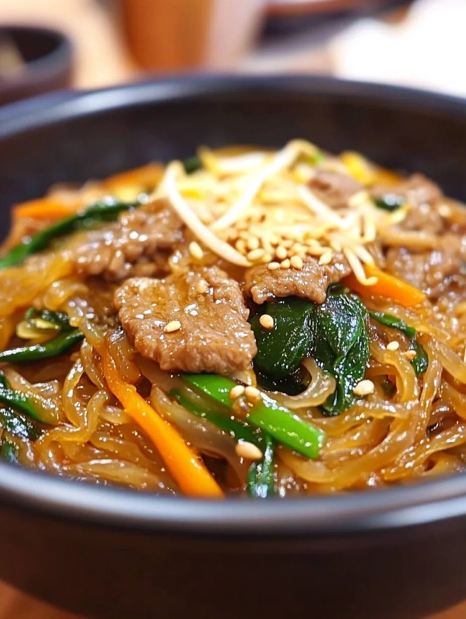 Japchae (잡채 Korean Stir-Fried Noodles Recipe)