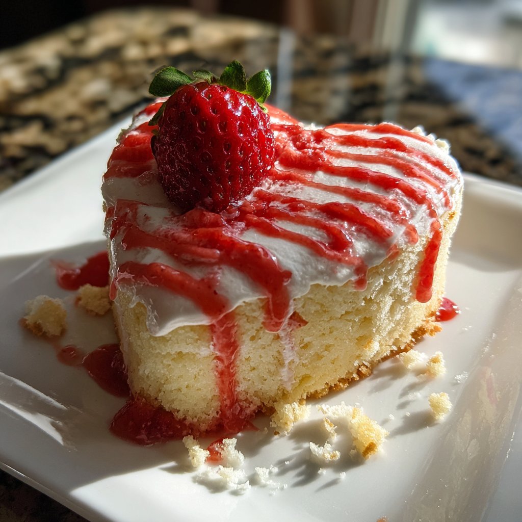 Mini Heart Cake with Strawberry Vanilla Cream