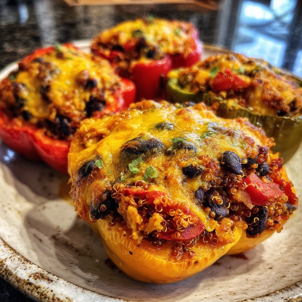 Baked Veggie Stuffed Peppers