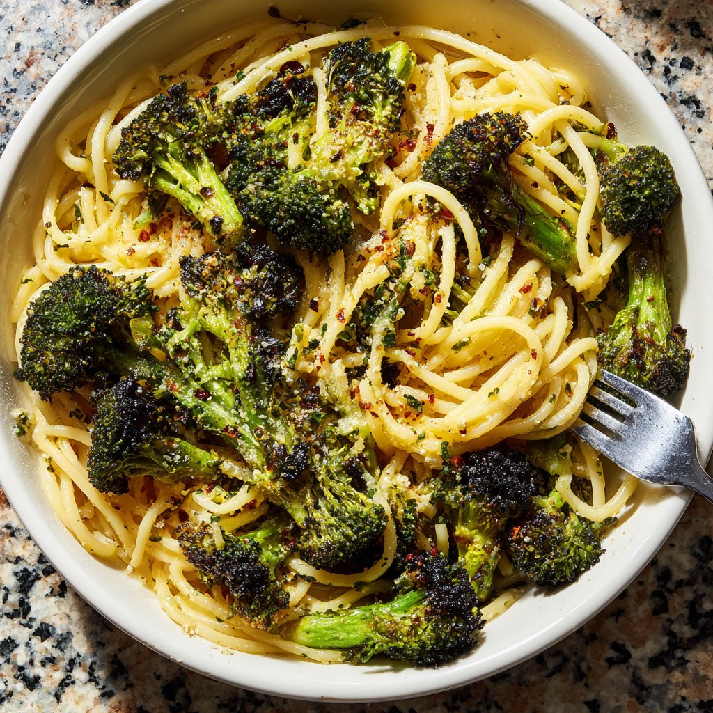 Roasted Broccoli Lemon Pasta