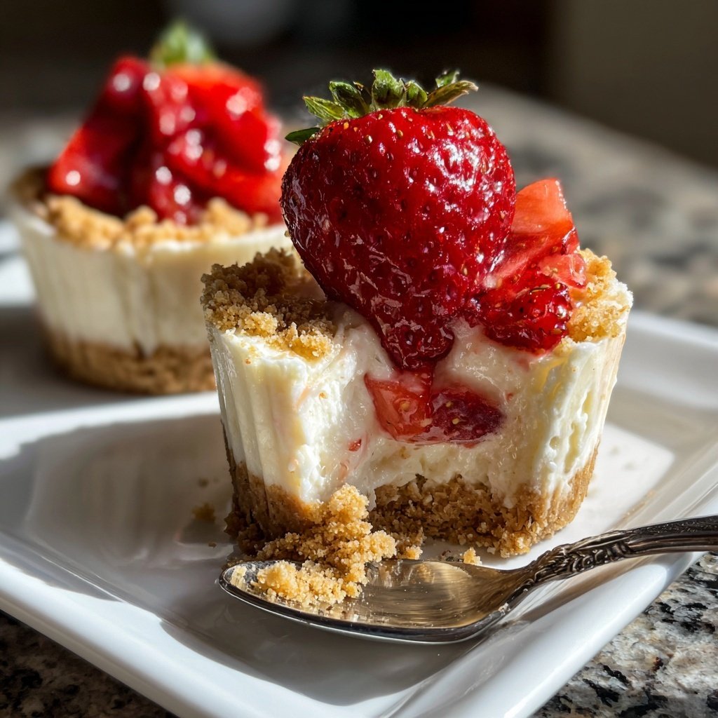 Strawberry Champagne Cheesecake Cups