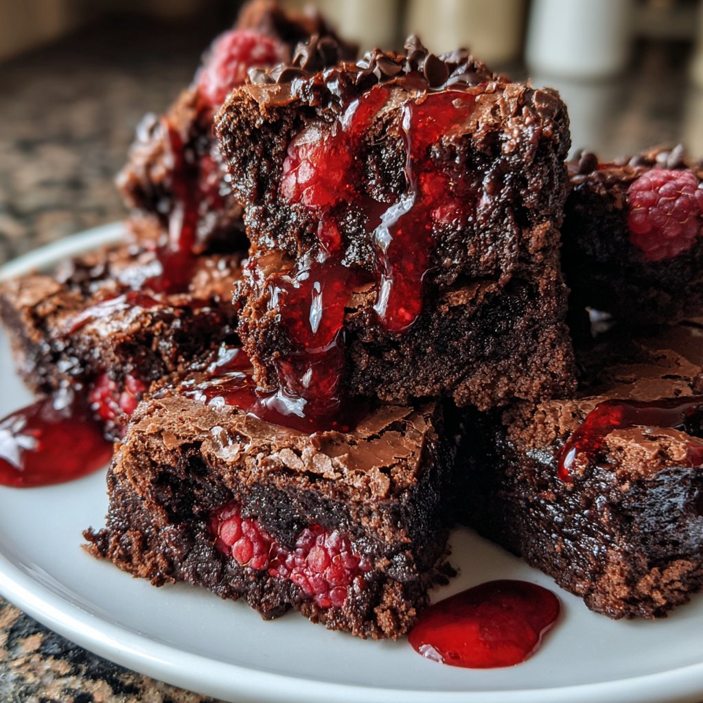 Valentines Treats Chocolate Raspberry Squares