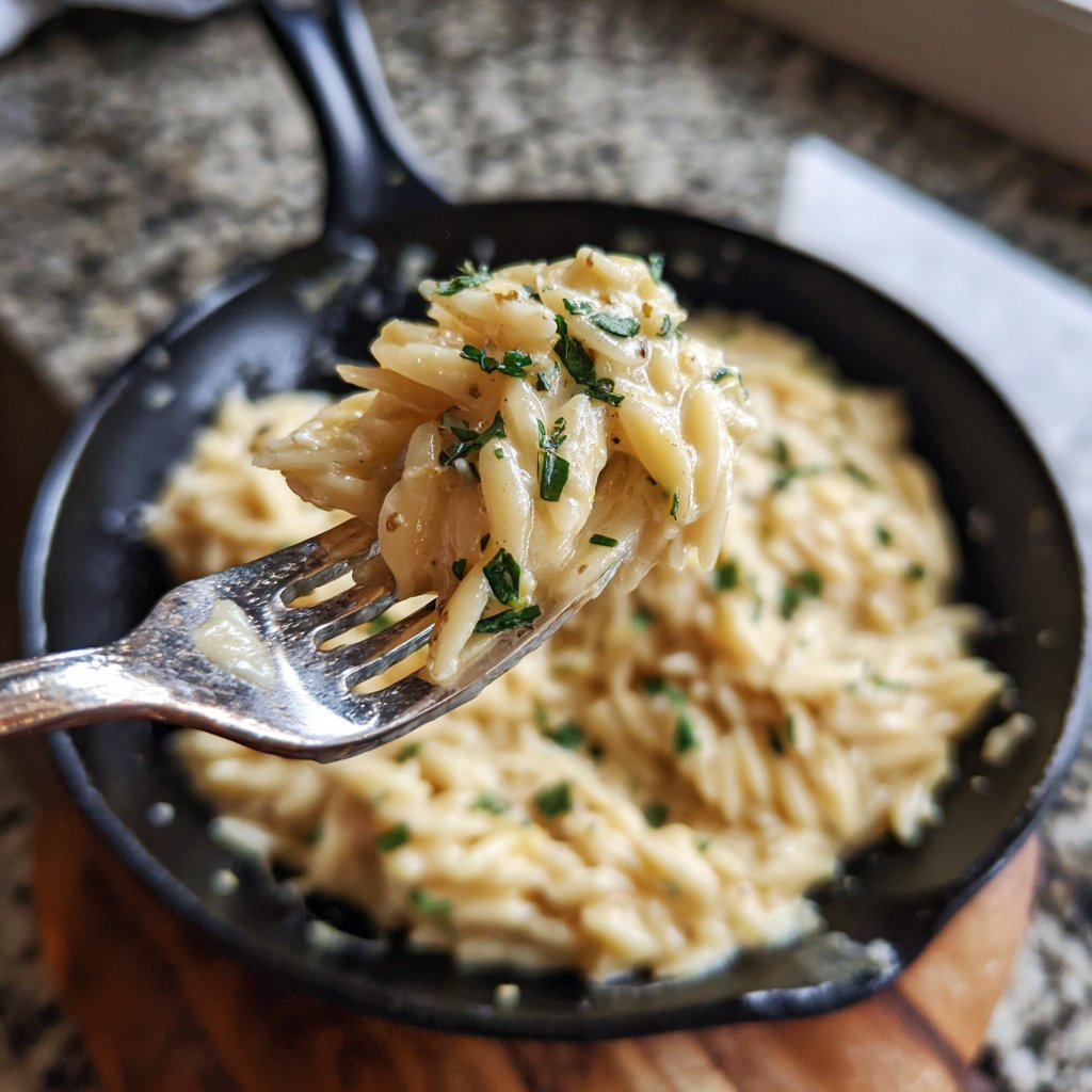 Creamy Lemon White Bean Orzo