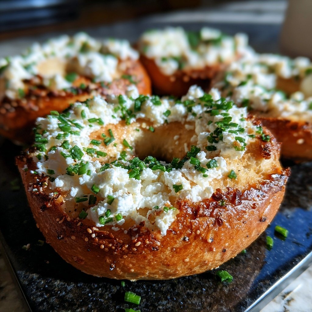 Protein Bagels With Cottage Cheese