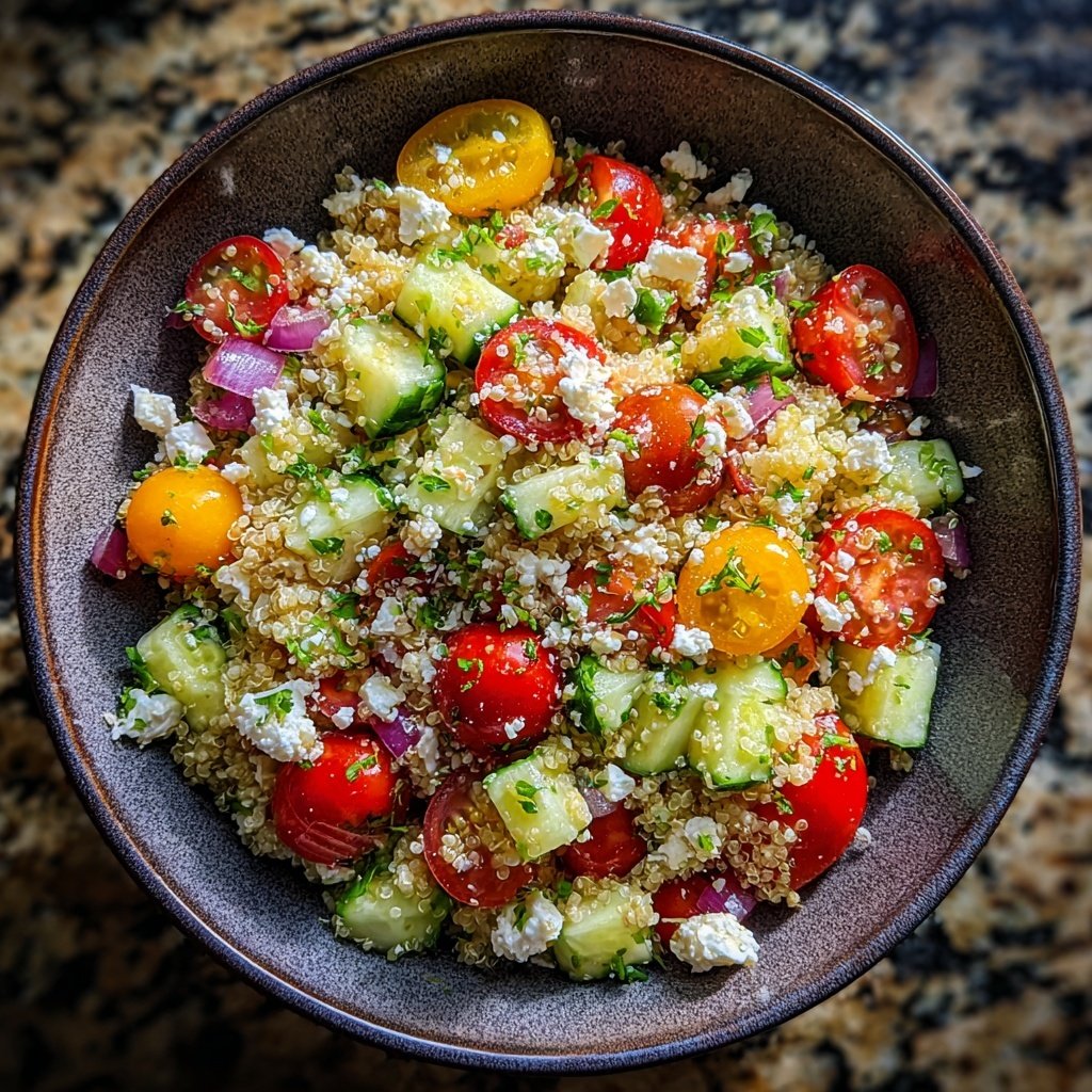 Mediterranean Quinoa Salad With Feta