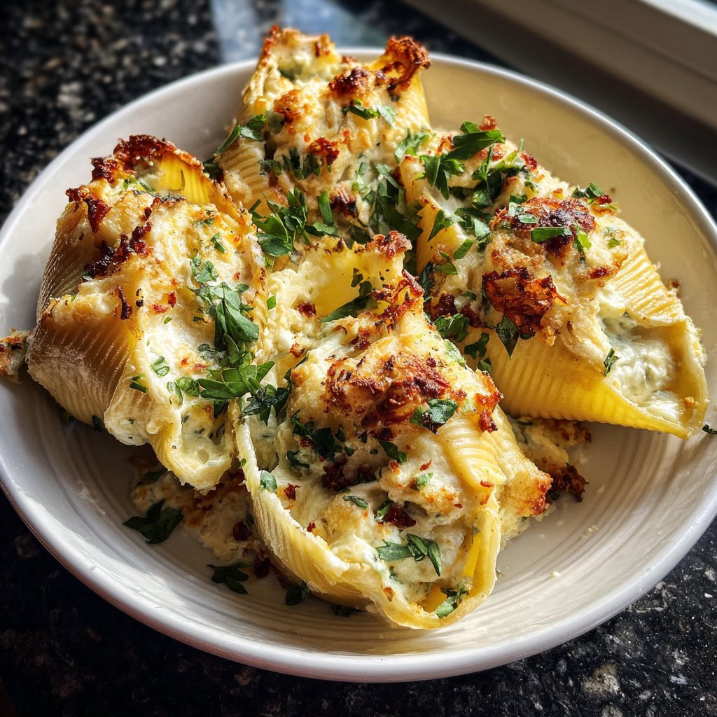 Stuffed Pasta Shells with Ricotta Cream