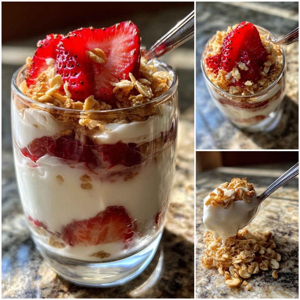 Strawberry Oat Yogurt Breakfast Cups
