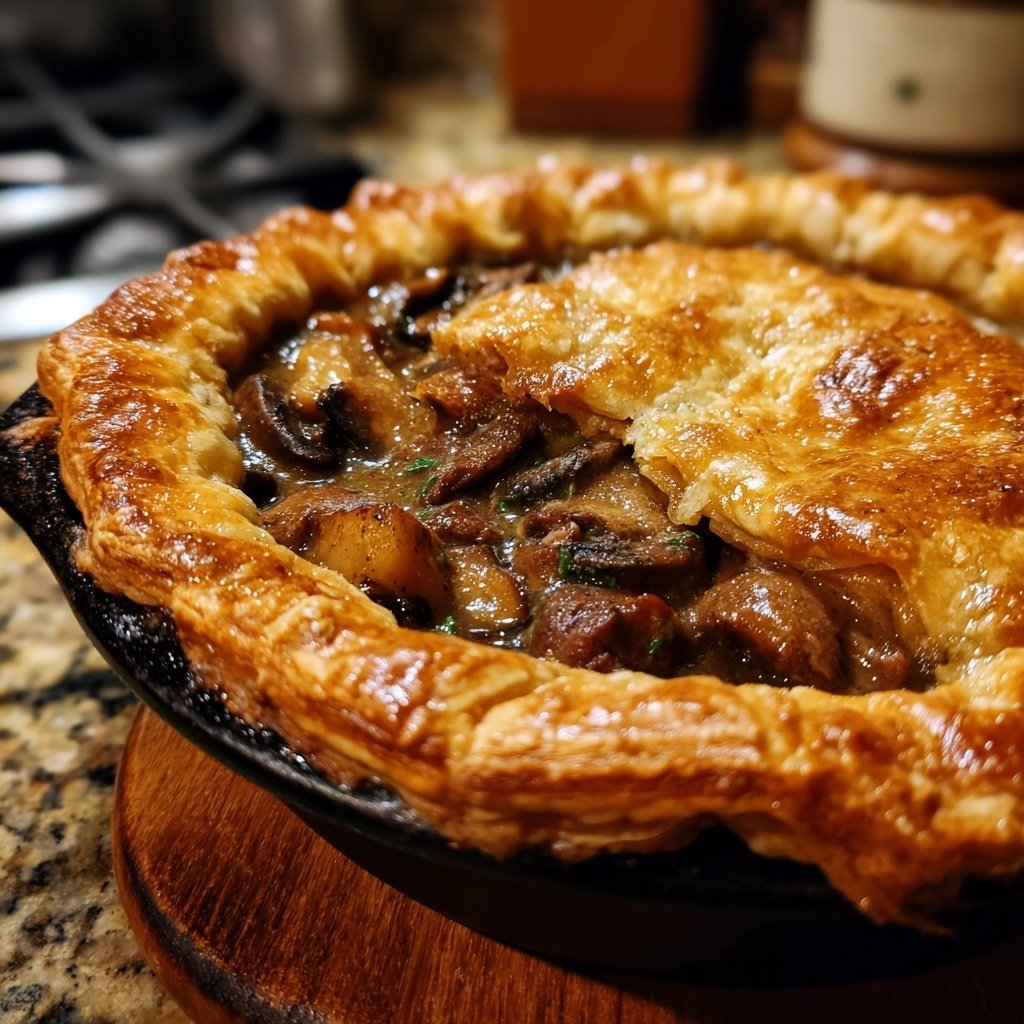 Comfort Food Beef and Mushroom Pot Pie