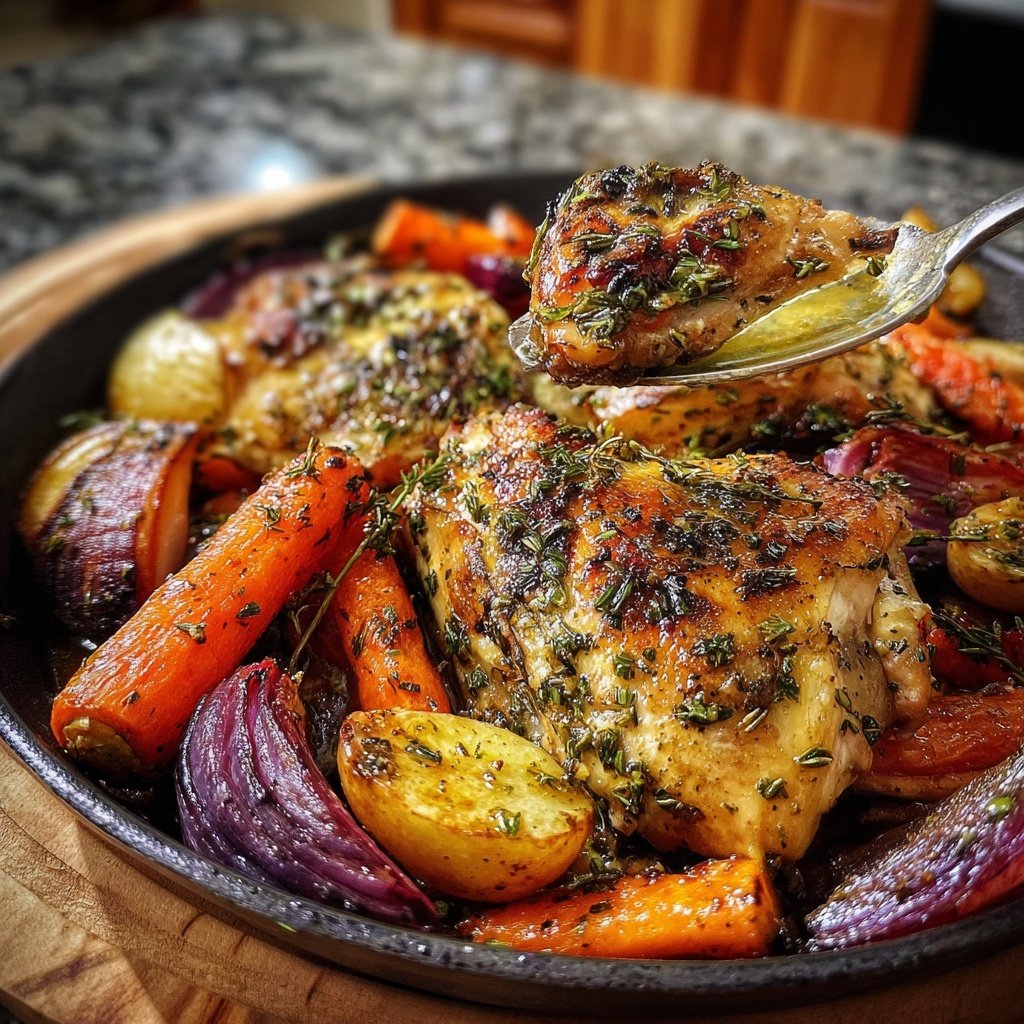 Healthy Lemon Herb Chicken With Roasted Vegetables
