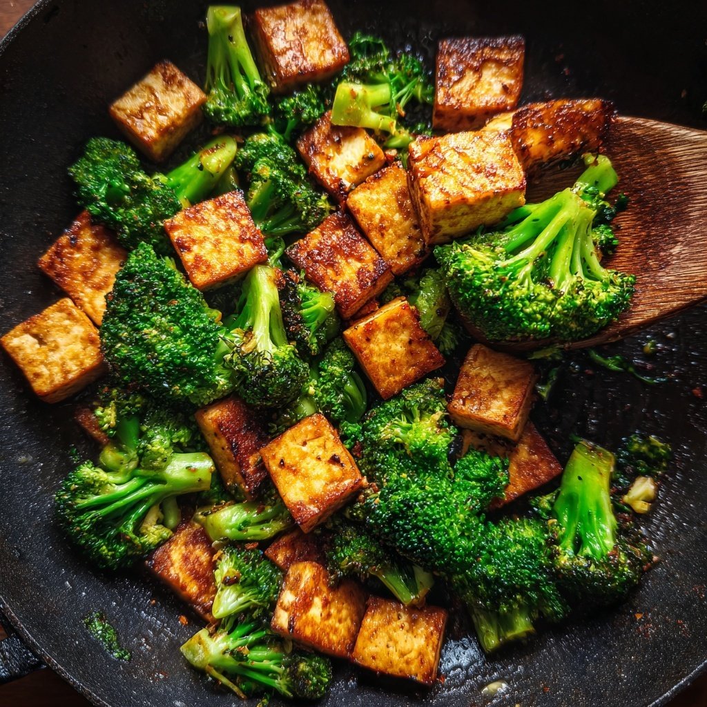 Healthy Dinner Broccoli Tofu Skillet