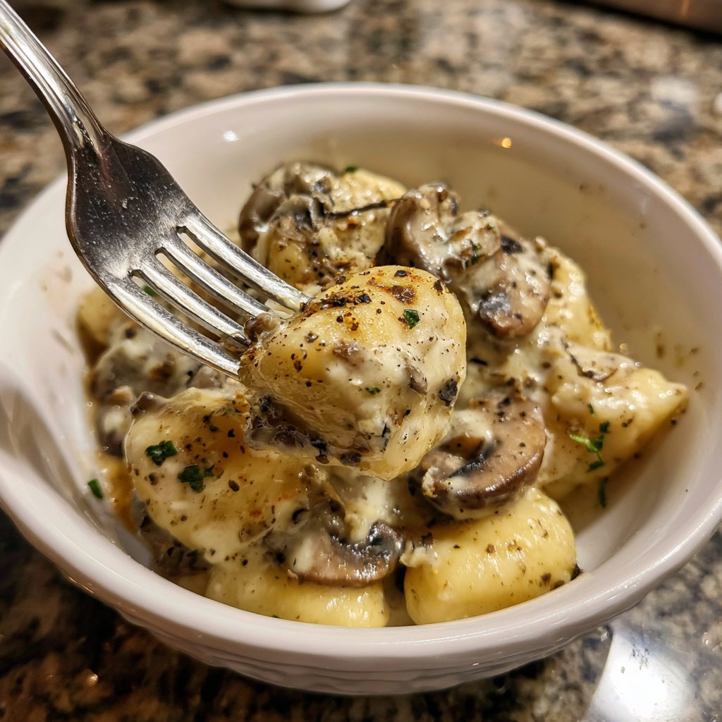 Valentine Dinner Truffle Mushroom Gnocchi