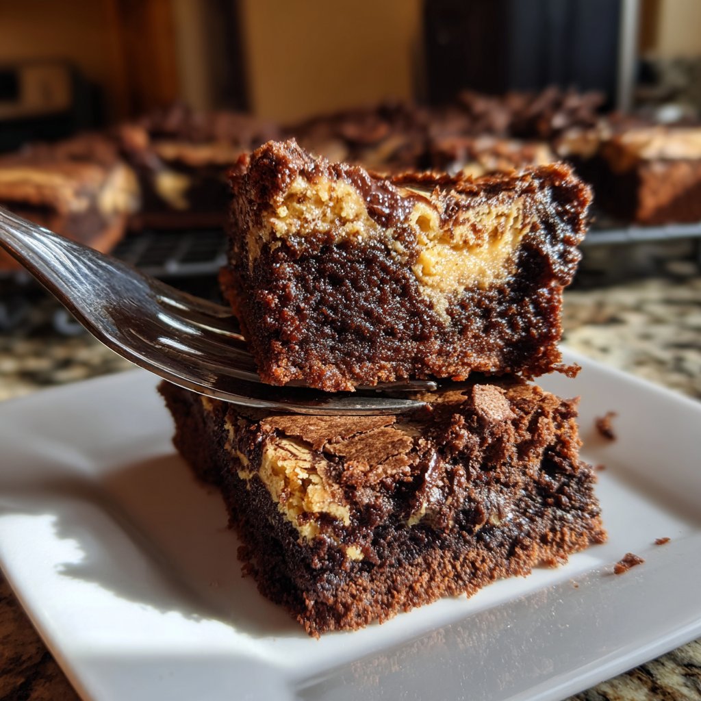 Cottage Cheese Brownies with Cocoa Swirl