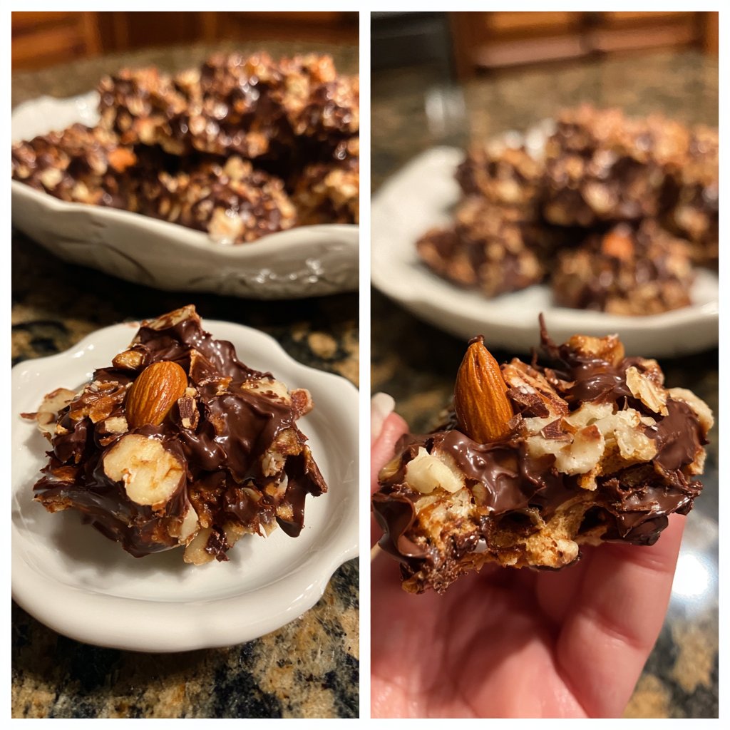Chocolate Almond Butter Clusters