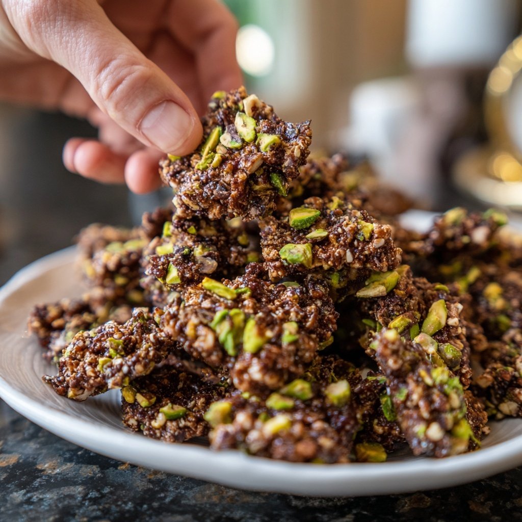 Chocolate Pistachio Snack Clusters