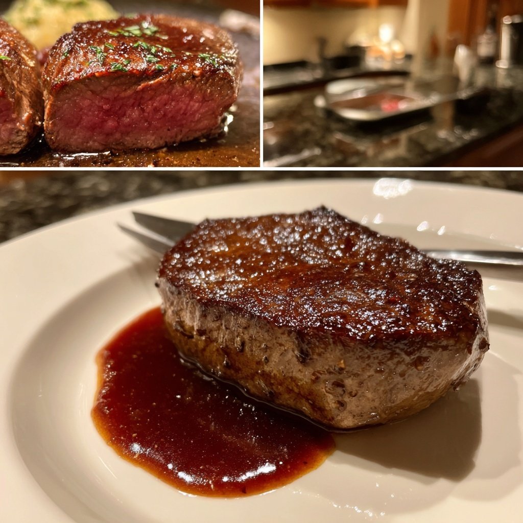 Romantic Filet Mignon with Red Wine Sauce