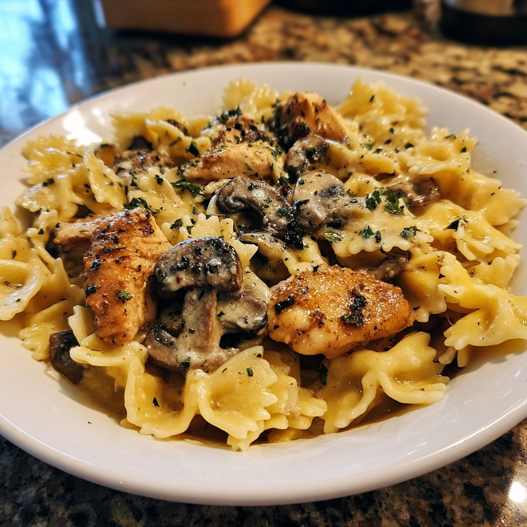 Creamy Mushroom Chicken Pasta