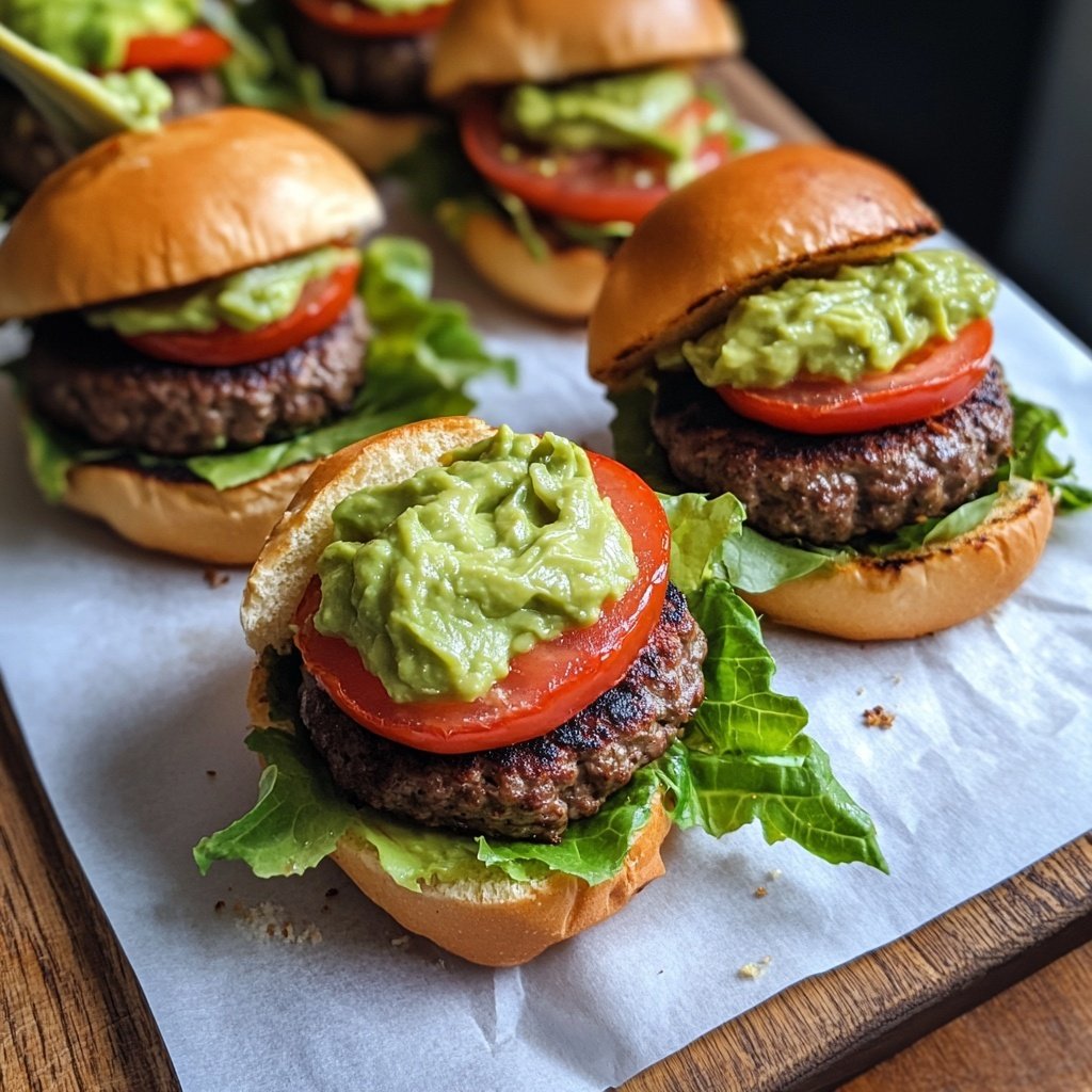 Sliders with Avocado Spread