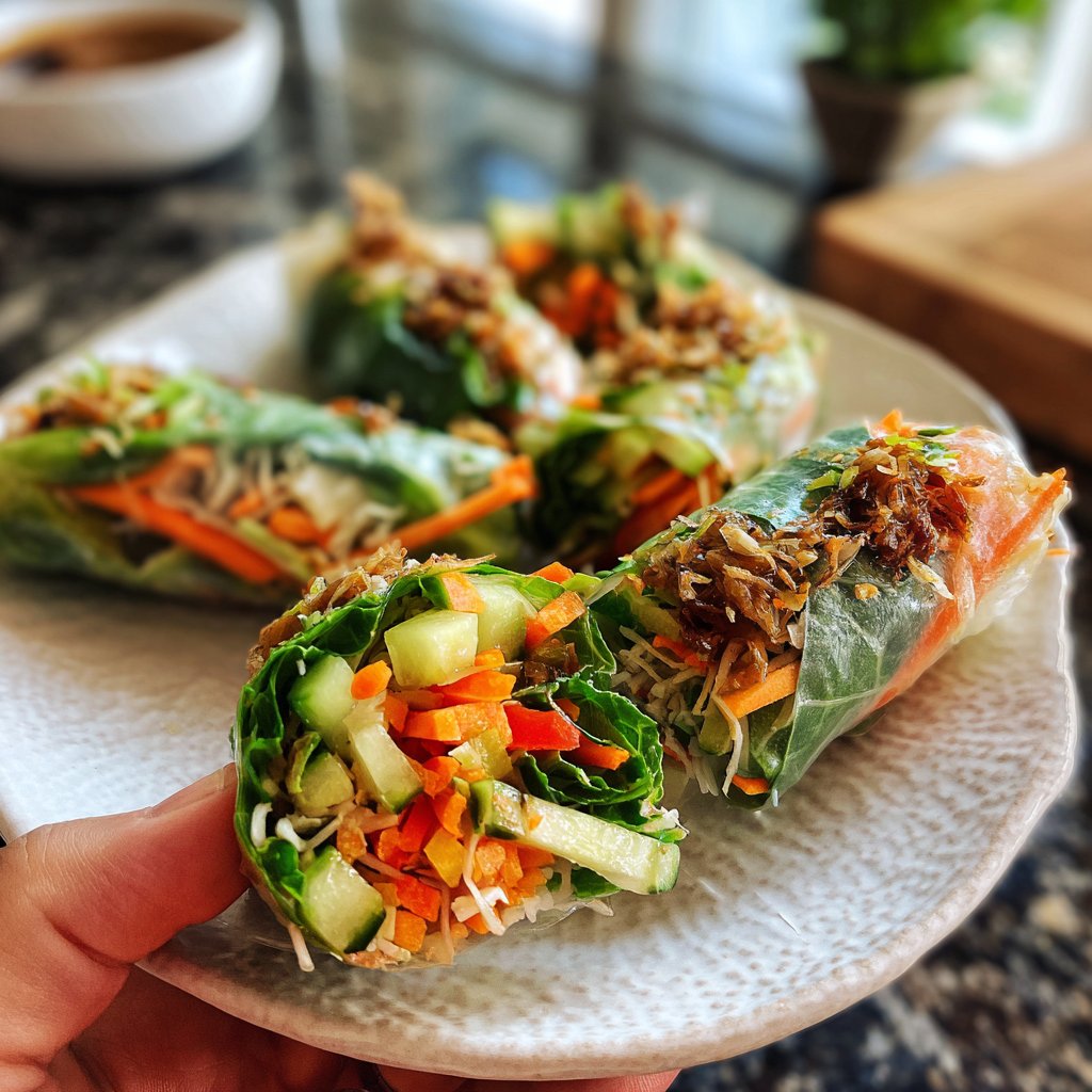 Super Bowl Veggie Spring Rolls