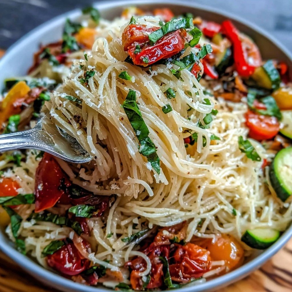 Angel Hair Pasta Primavera With Lemon