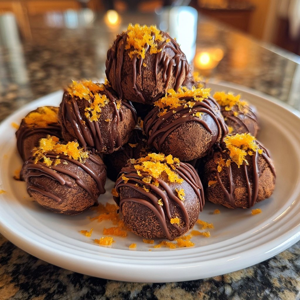 Festive Orange Chocolate Christmas Truffles