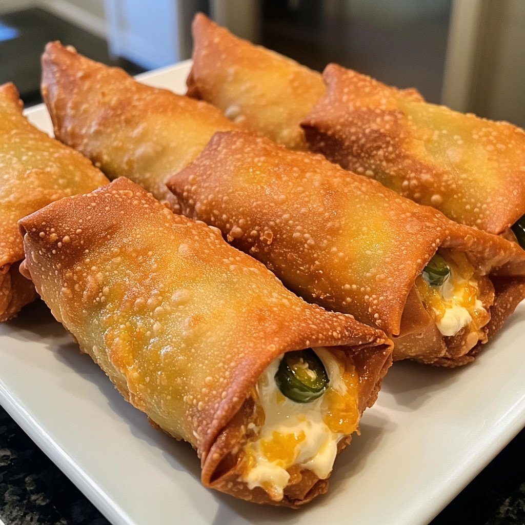 Tasty Finger Food Mini Jalapeno Popper Egg Rolls
